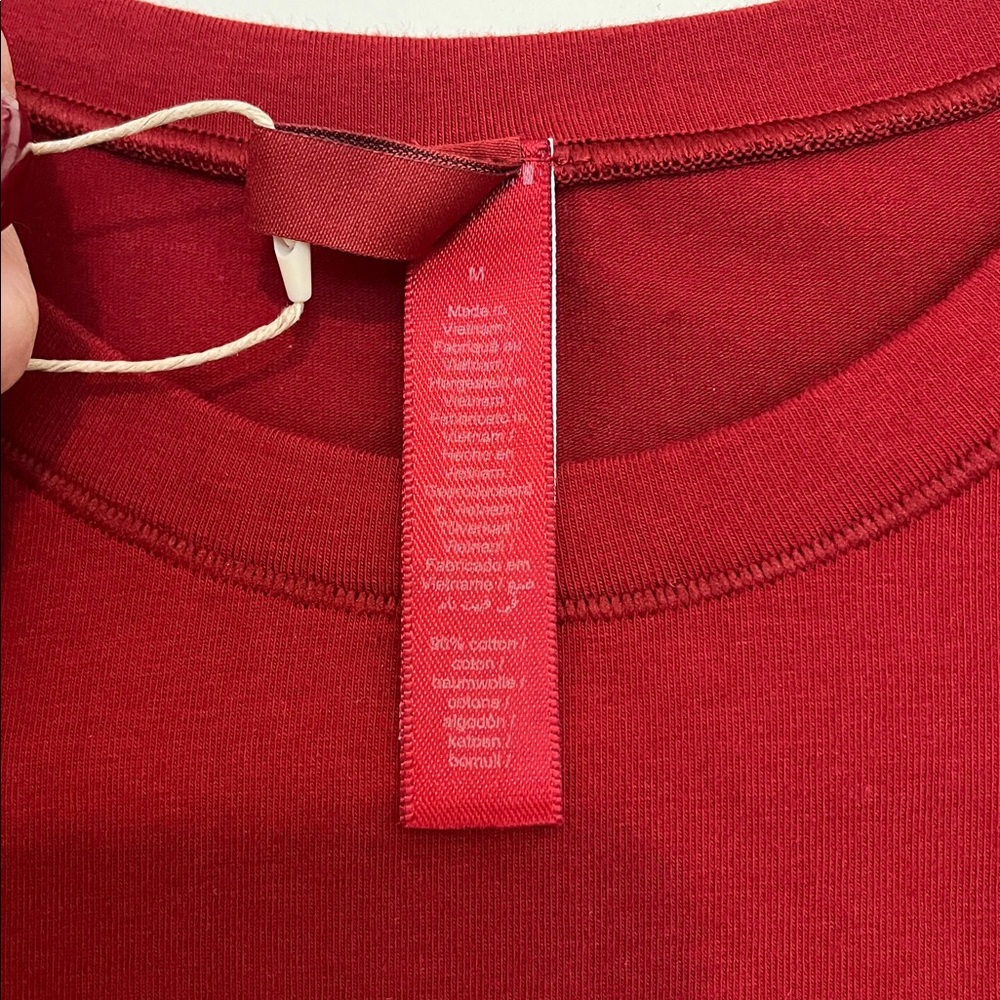 Skims Cotton Jersey Long Sleeve T-Shirt in Brick - Picture 5 of 10